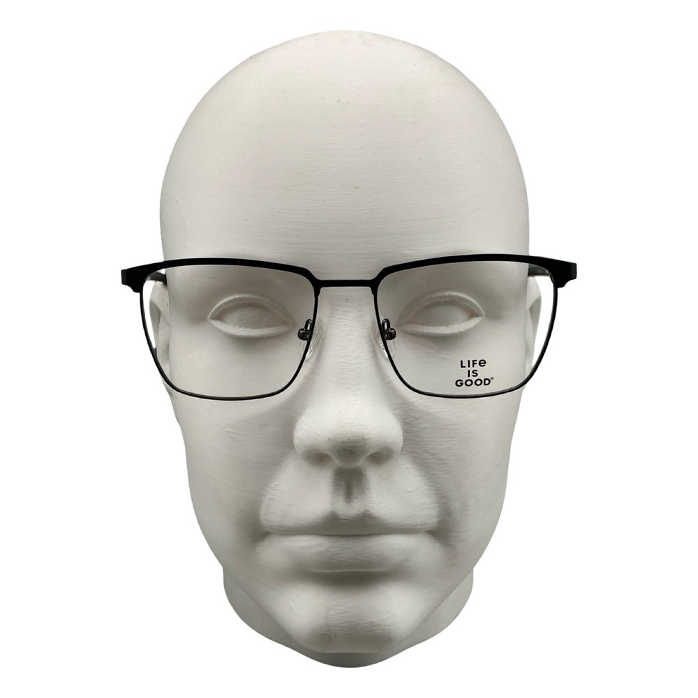 Life Is Good LG Mason Matte Black Eyeglasses 54-18-145 Rectangular Frame New